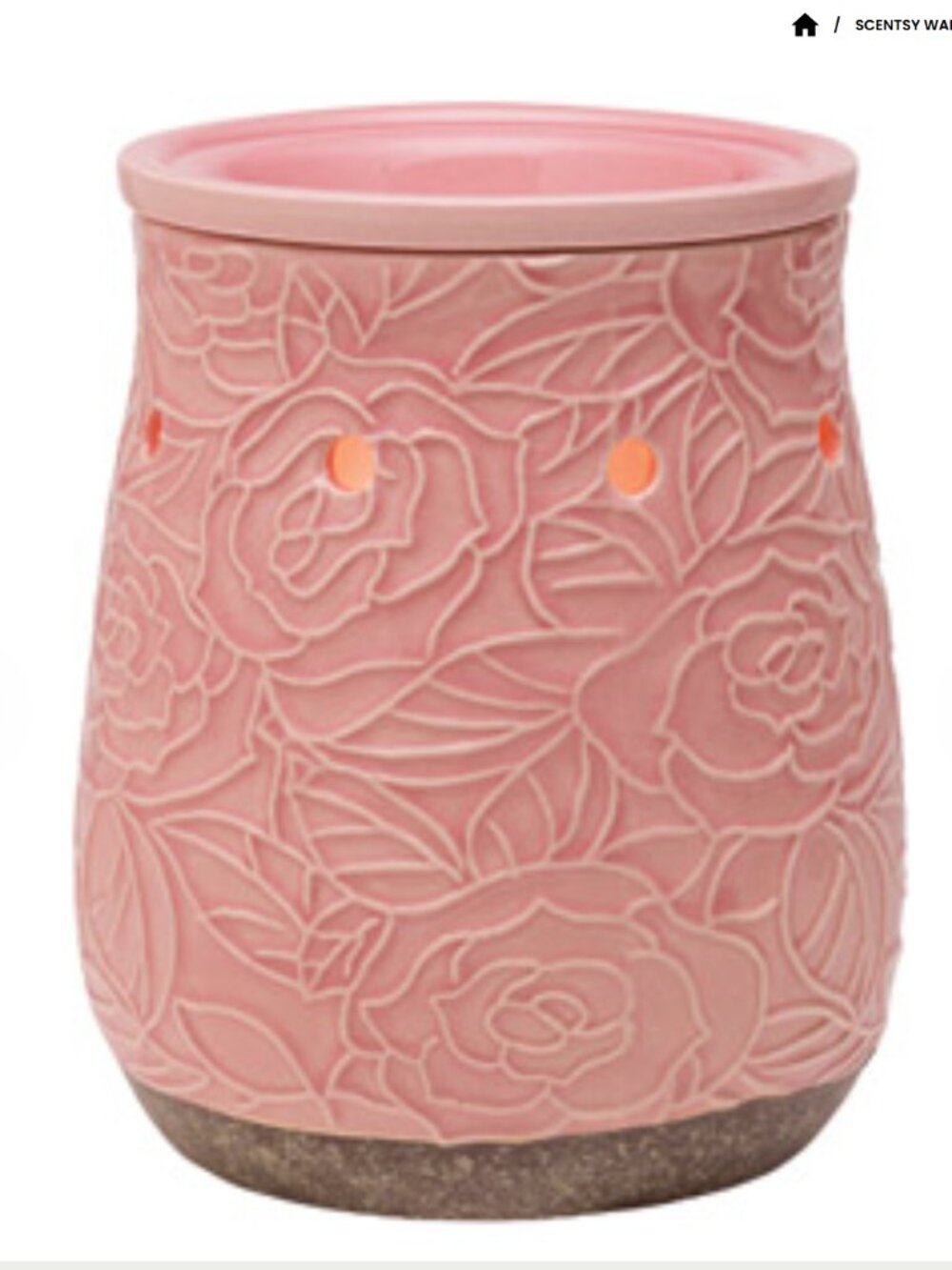 SCENTSY Cracklin' Rose Premium Warmer
